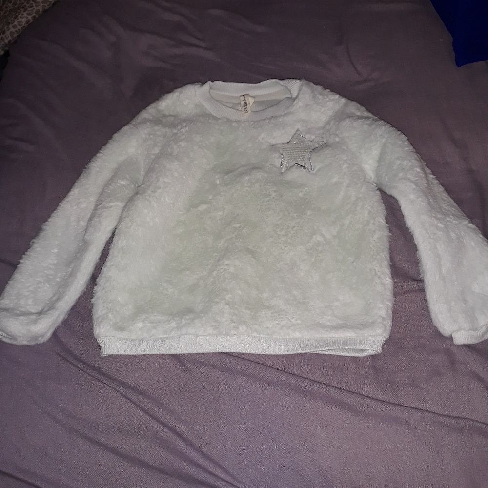 Fluffy infant sweater